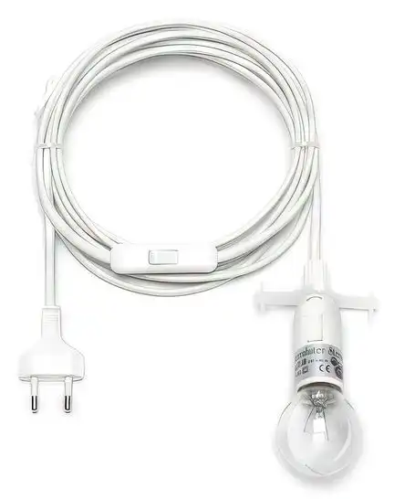 Herrnhuter Sterne 4m Anschlusskabel i4/i6/i7/i8 inkl. LED - weiß Passend für Papier-Sterne i4 i6 i7 i8
